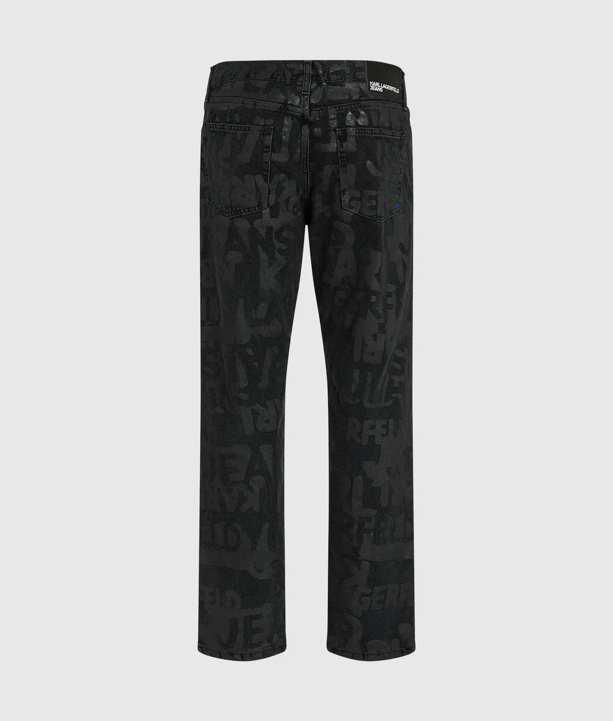 Logo print straight jeans
