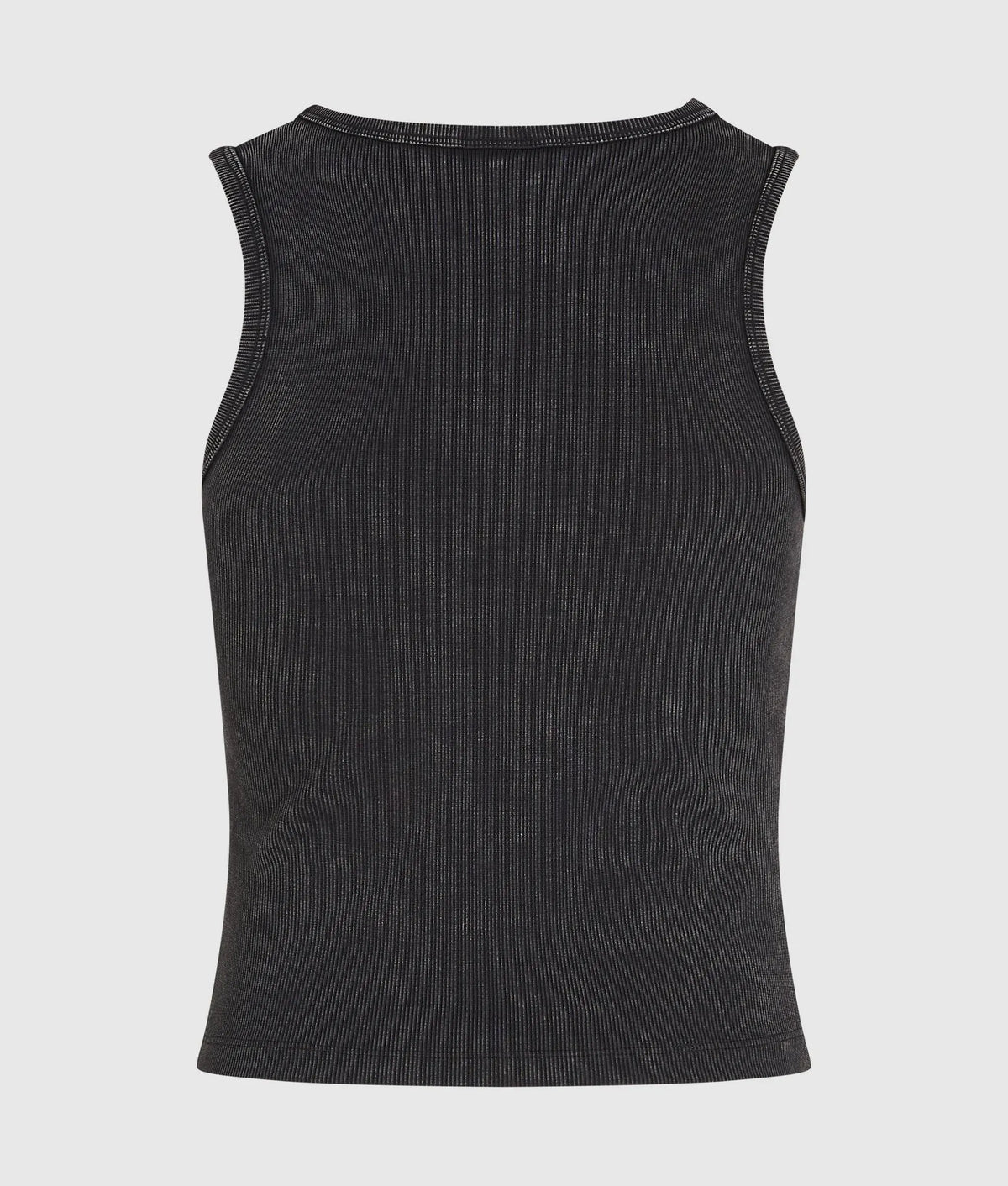 Washed ribbed tank top