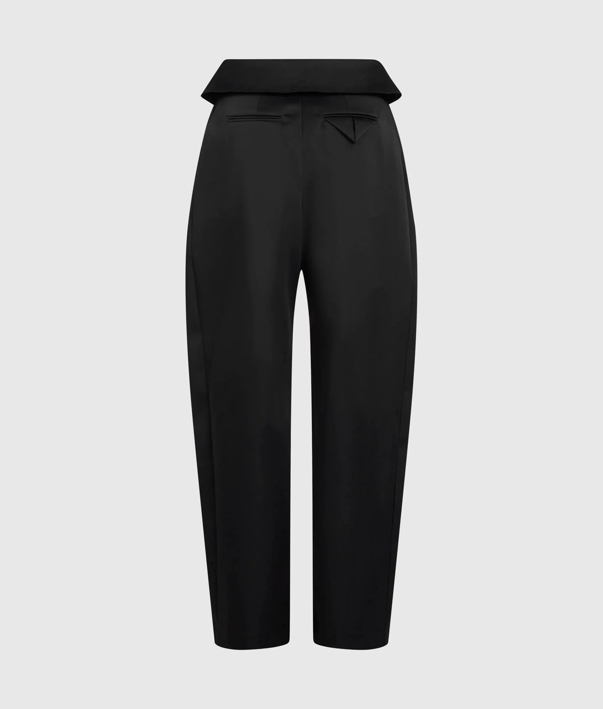 KL Studio satin barrel-leg pants