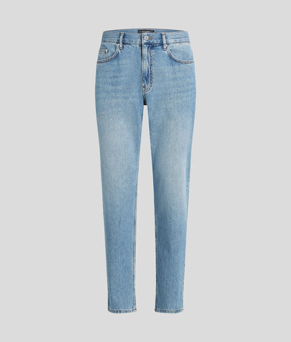 Logo tapered jeans