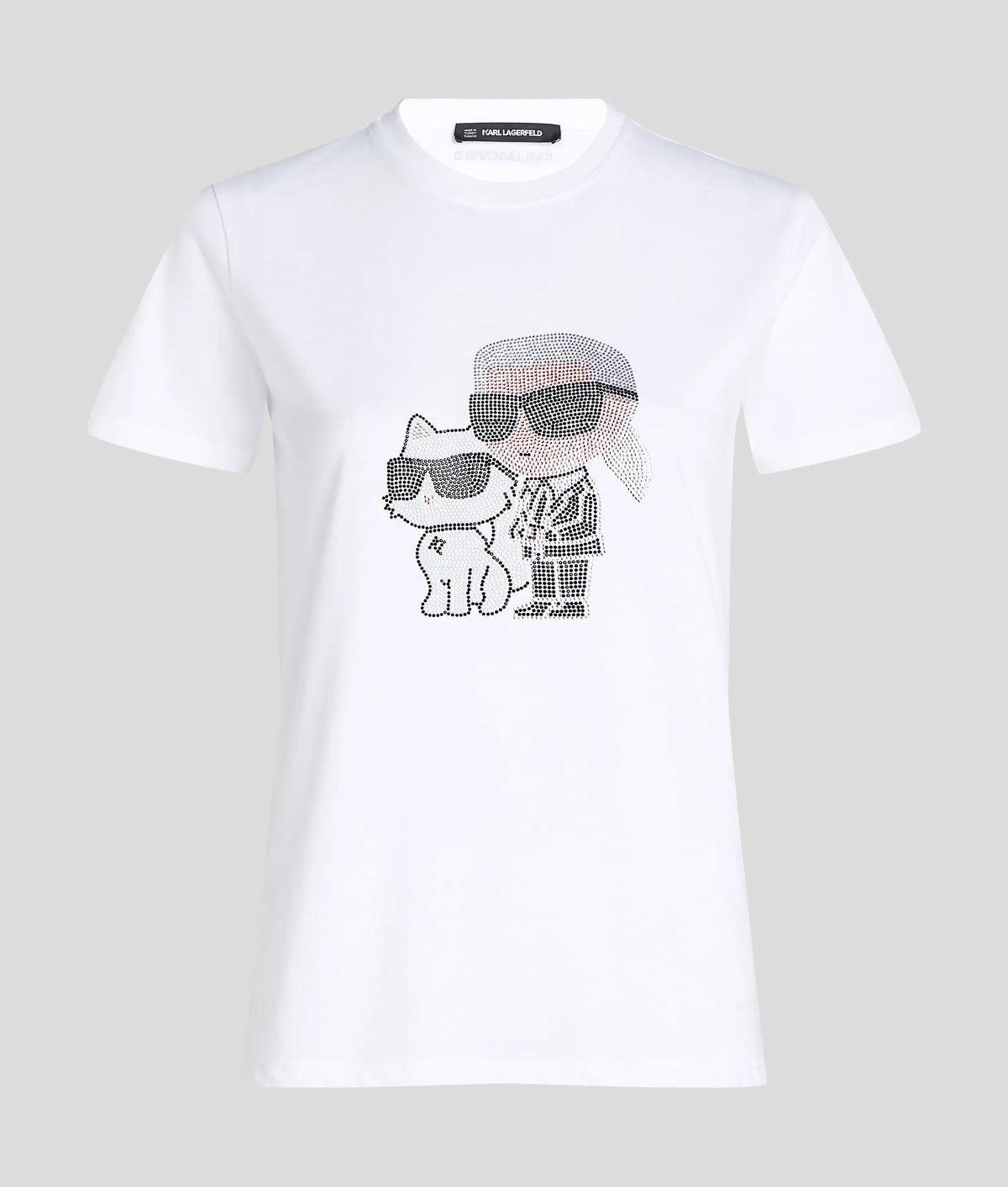 Ikon Karl & Choupette rhinestone T-shirt