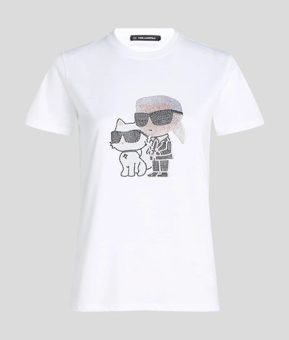 Ikon Karl & Choupette rhinestone T-shirt