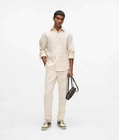 Monogram linen shirt