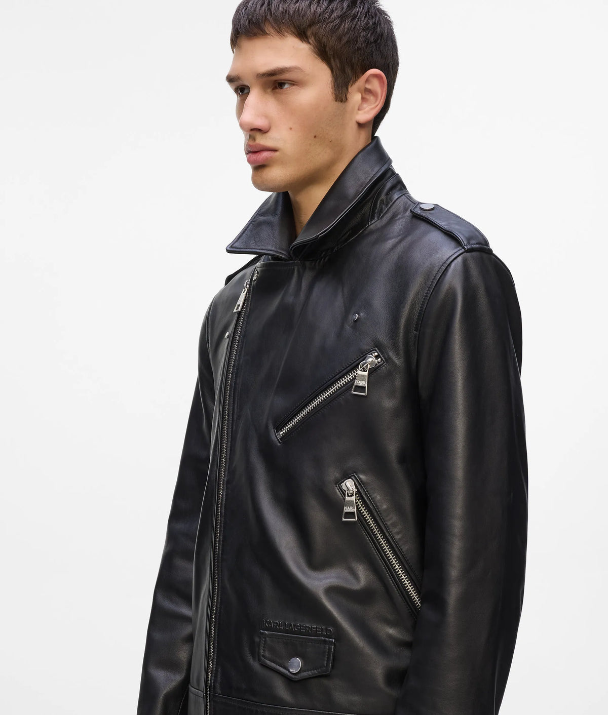 Karl Essential leather jacket
