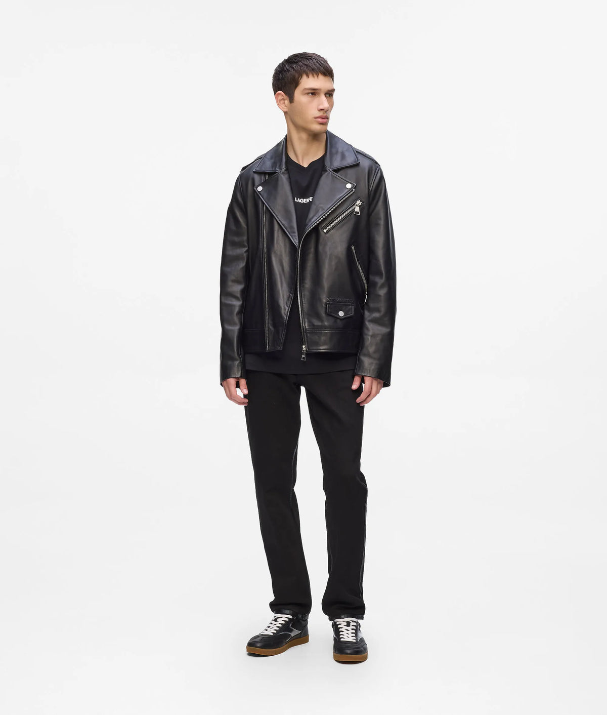 Karl Essential leather jacket