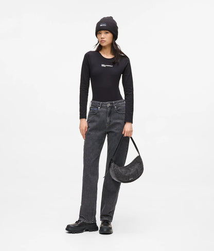 High-rise straight jeans