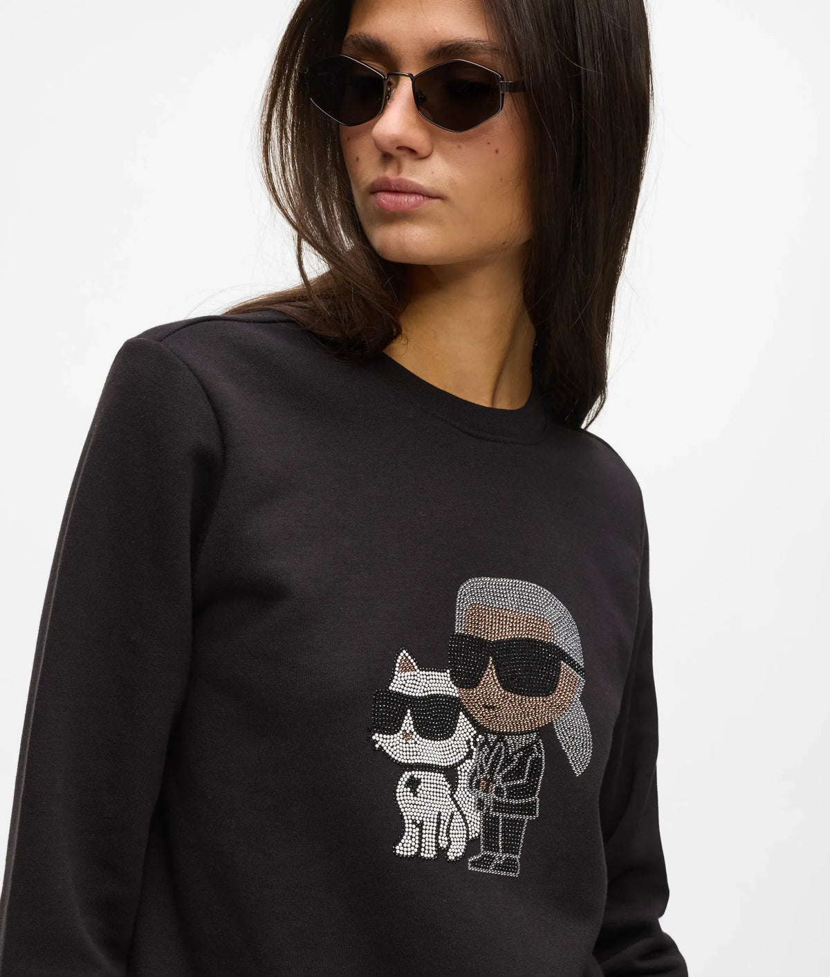 Ikon rhinestone Karl & Choupette sweatshirt