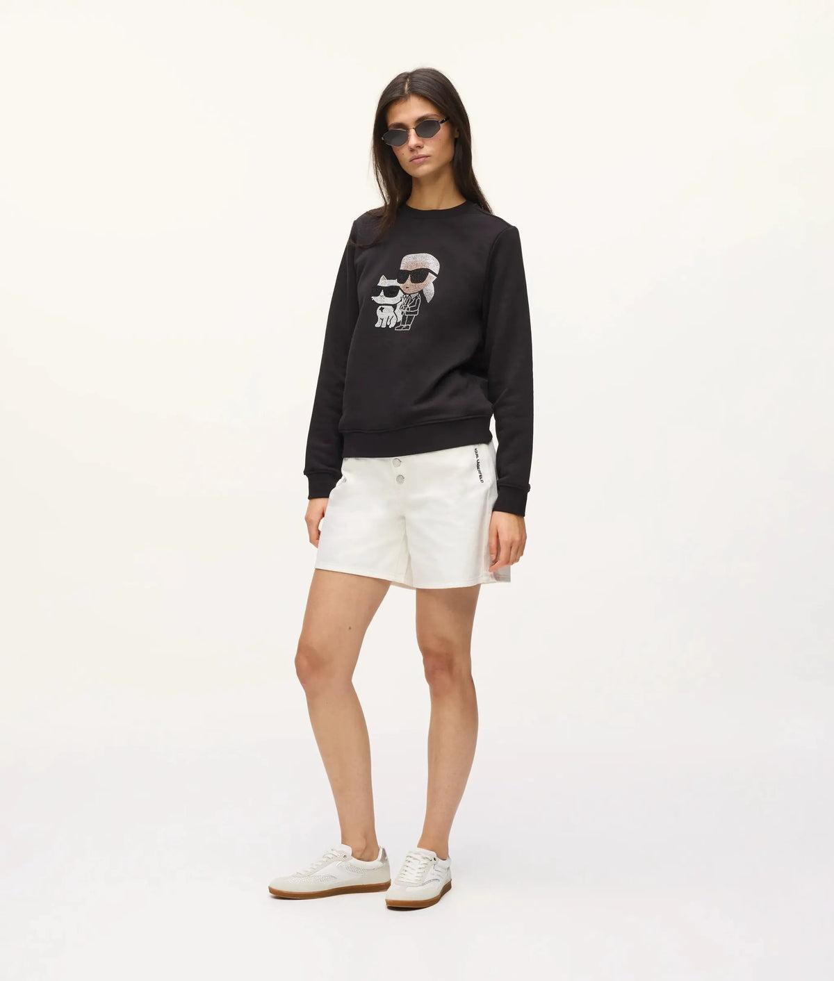 Ikon rhinestone Karl & Choupette sweatshirt