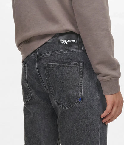 Stone black straight jeans