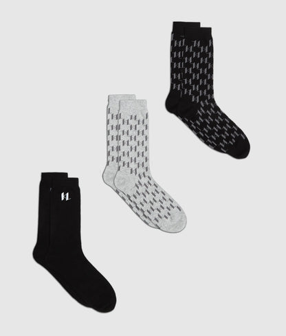 Monogram socks – 3-pack