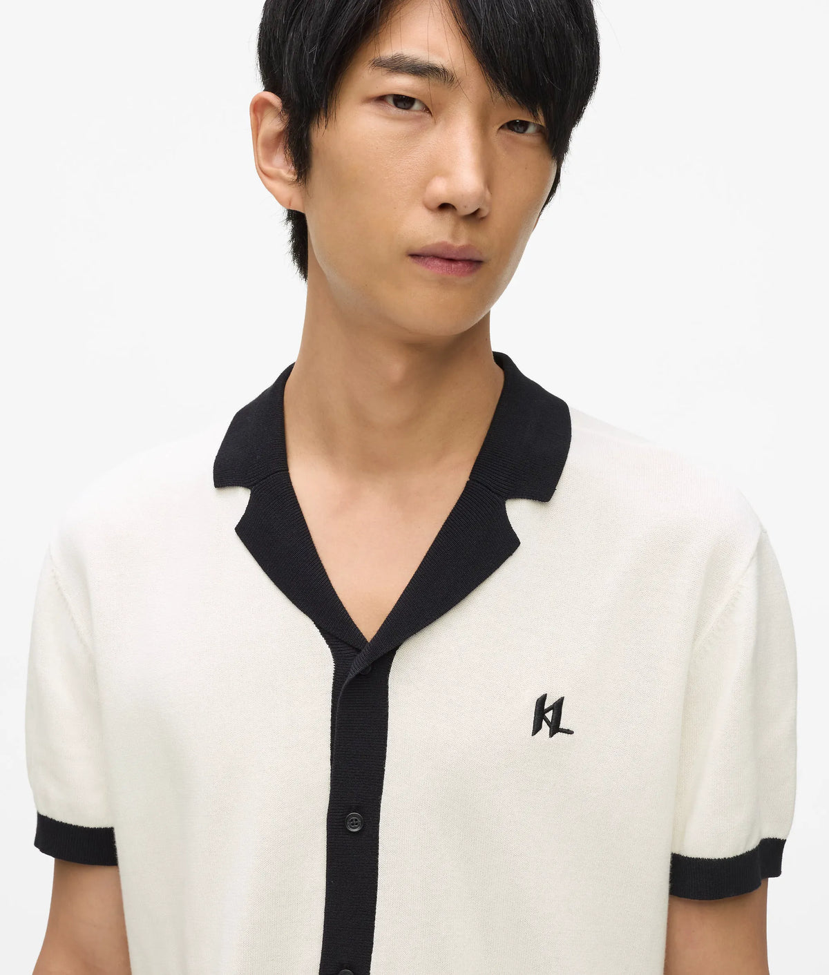 Monogram knitted polo shirt