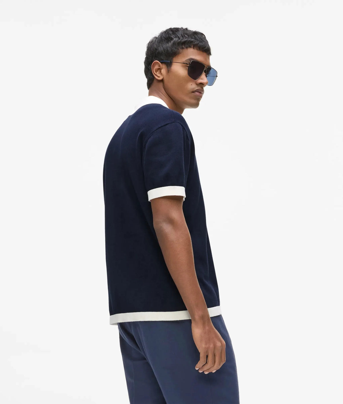 Monogram knitted polo shirt