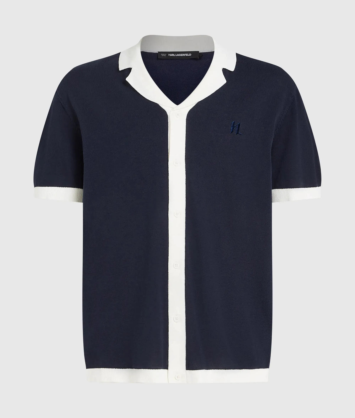 Monogram knitted polo shirt