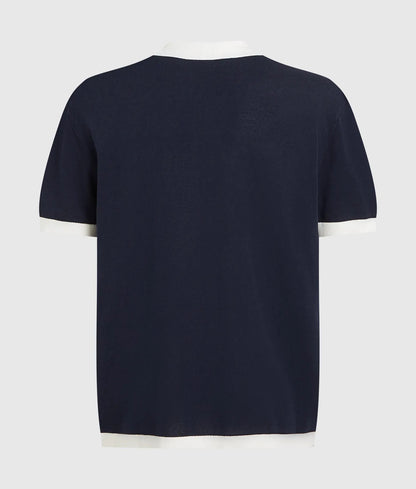 Monogram knitted polo shirt