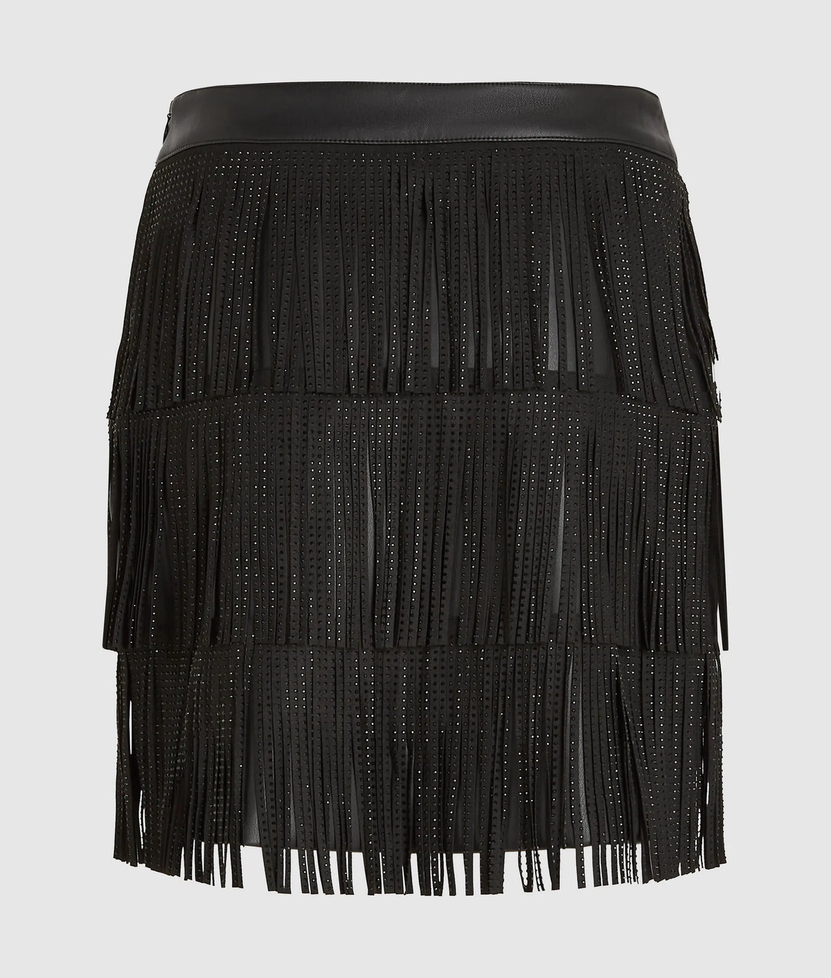 Fringed mini skirt