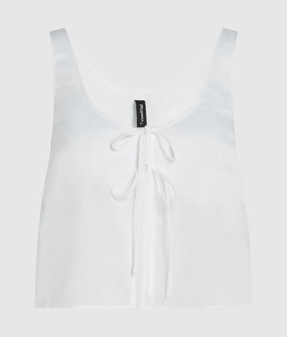 Tie-front beach top