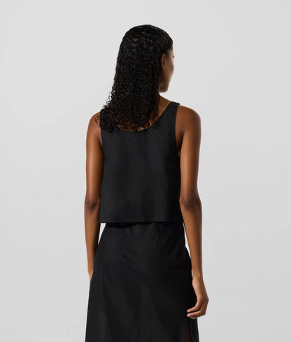 Tie-front beach top