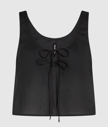Tie-front beach top