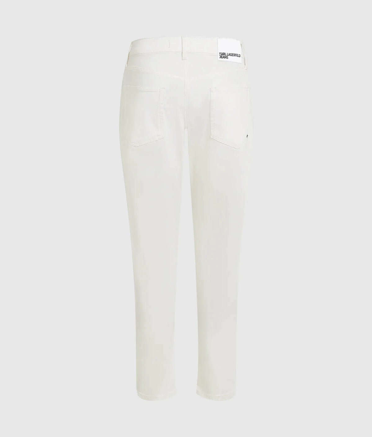 White tapered jeans