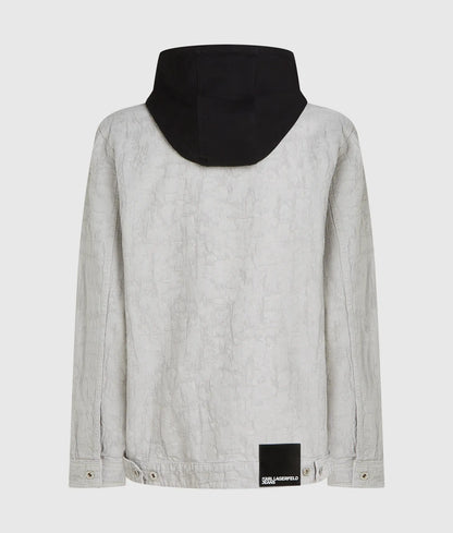 Jacquard hooded jacket