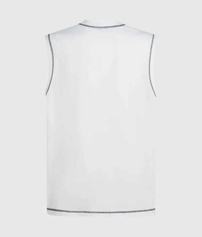 Relaxed contrast stitch tank top