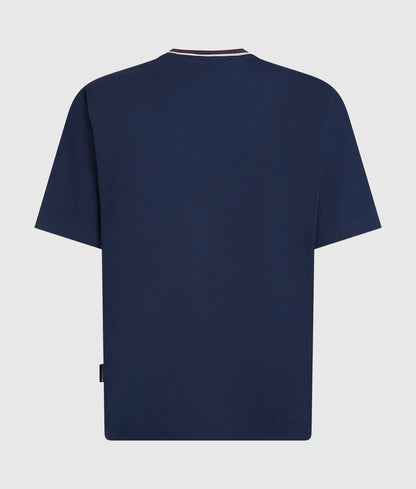 Ikon striped neck T-shirt