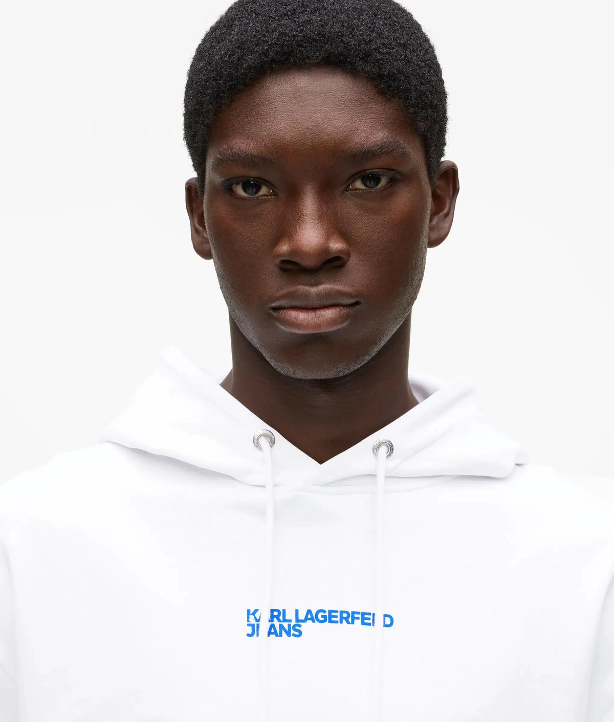 Relaxed graphic Karl print hoodie