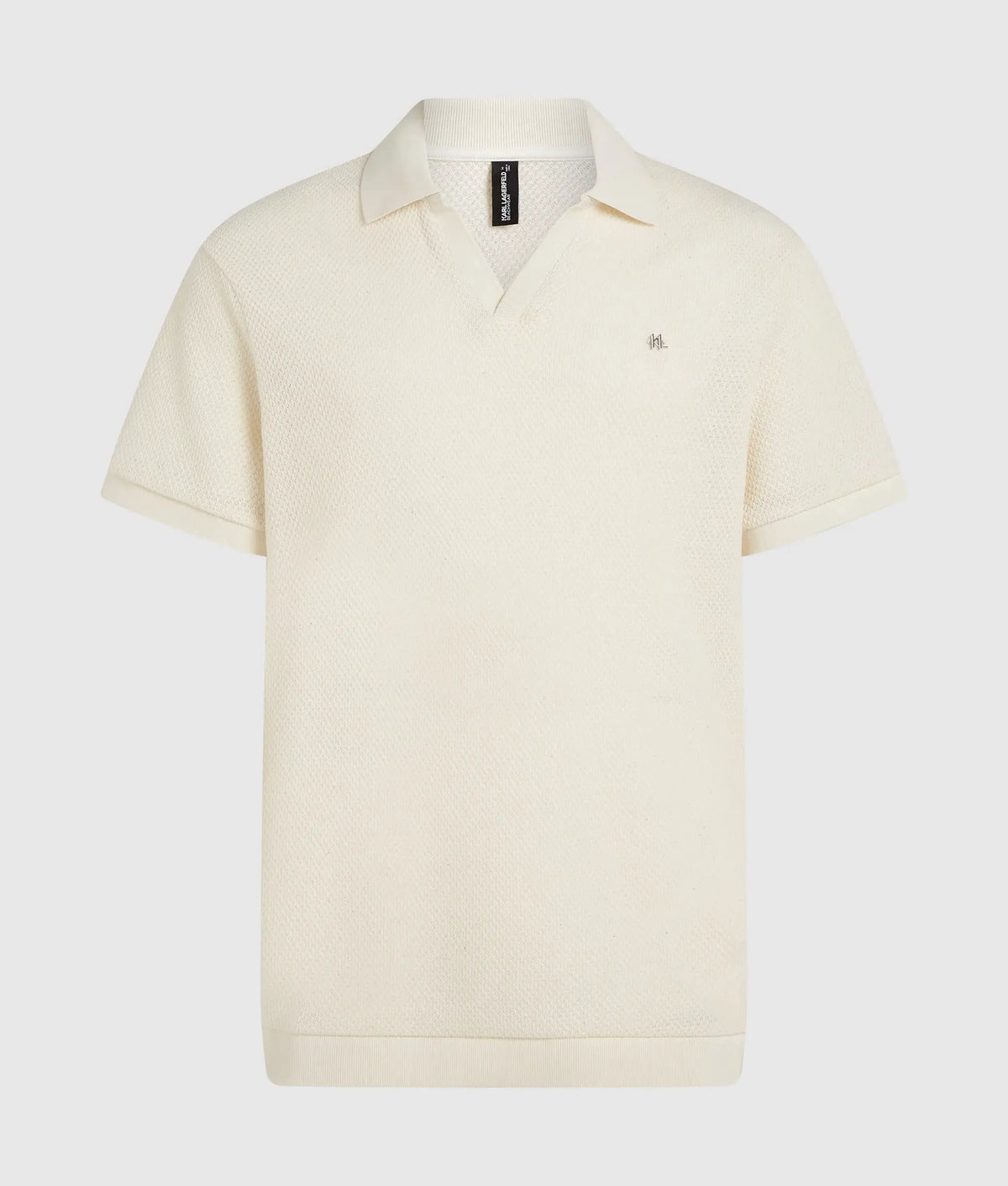 Metal Monogram crochet polo shirt