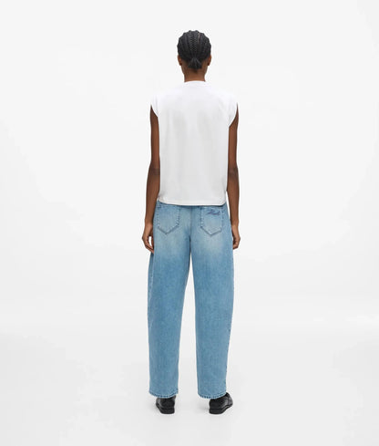 Mid-rise barrel-leg jeans