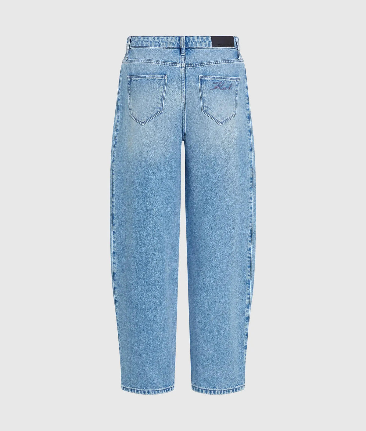Mid-rise barrel-leg jeans