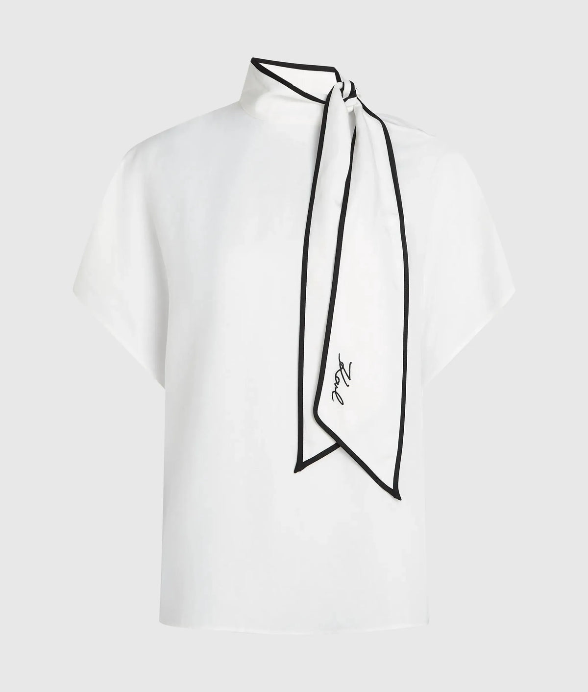 Linen blend pipelined blouse