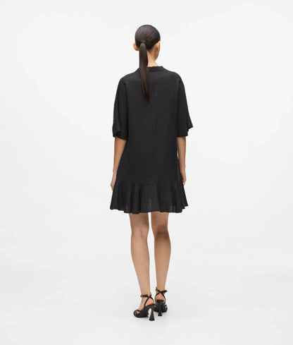 Linen blend shift dress