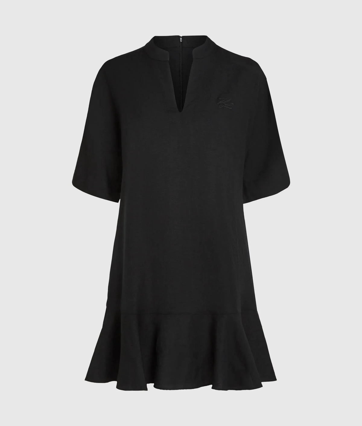 Linen blend shift dress