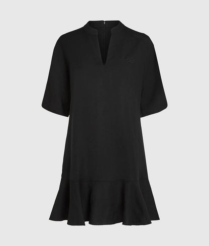 Linen blend shift dress