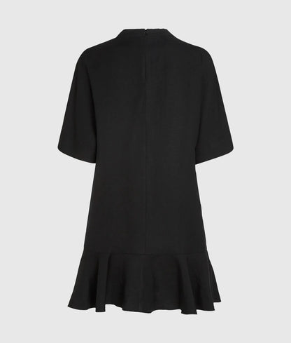 Linen blend shift dress