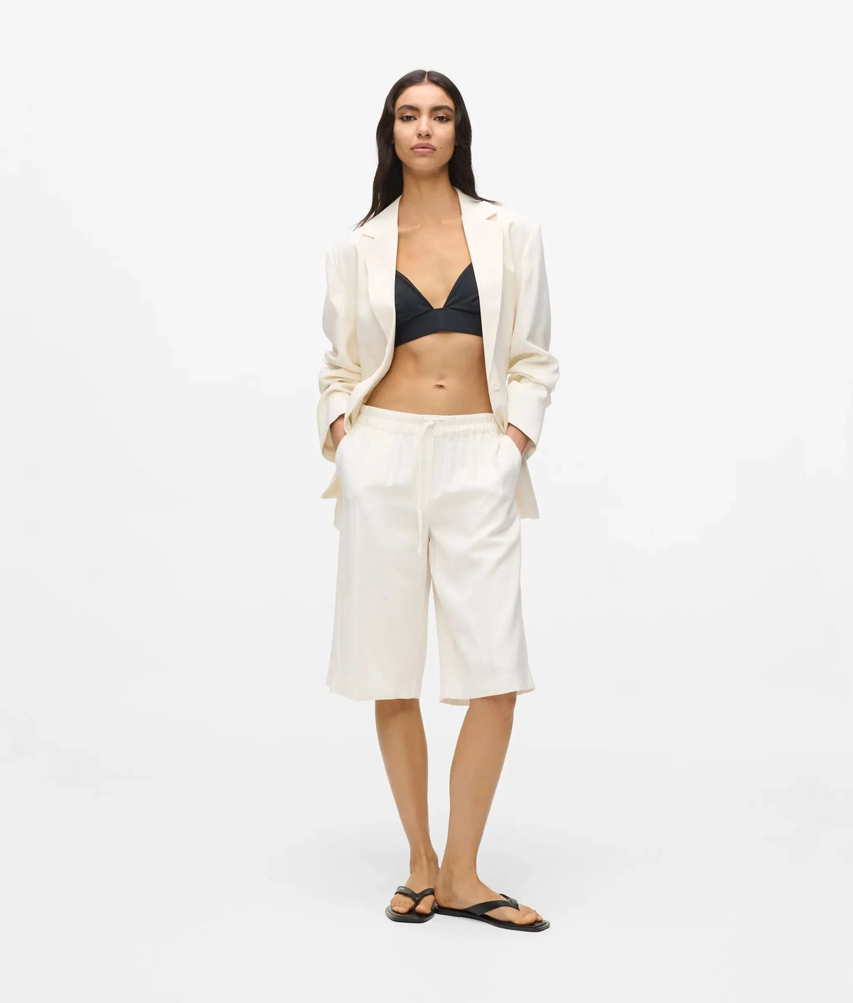 Tie waist blazer