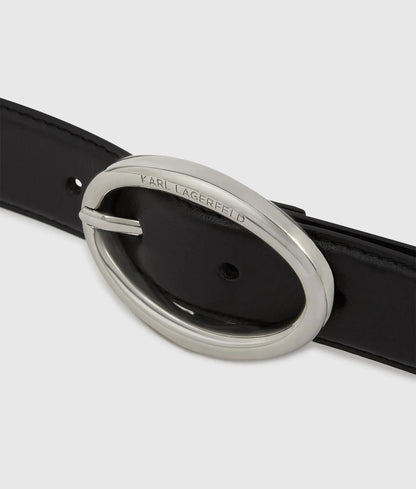 Oval buckle belt