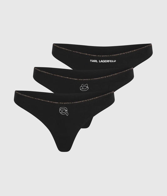 Ikon glitter thong - 3 pack