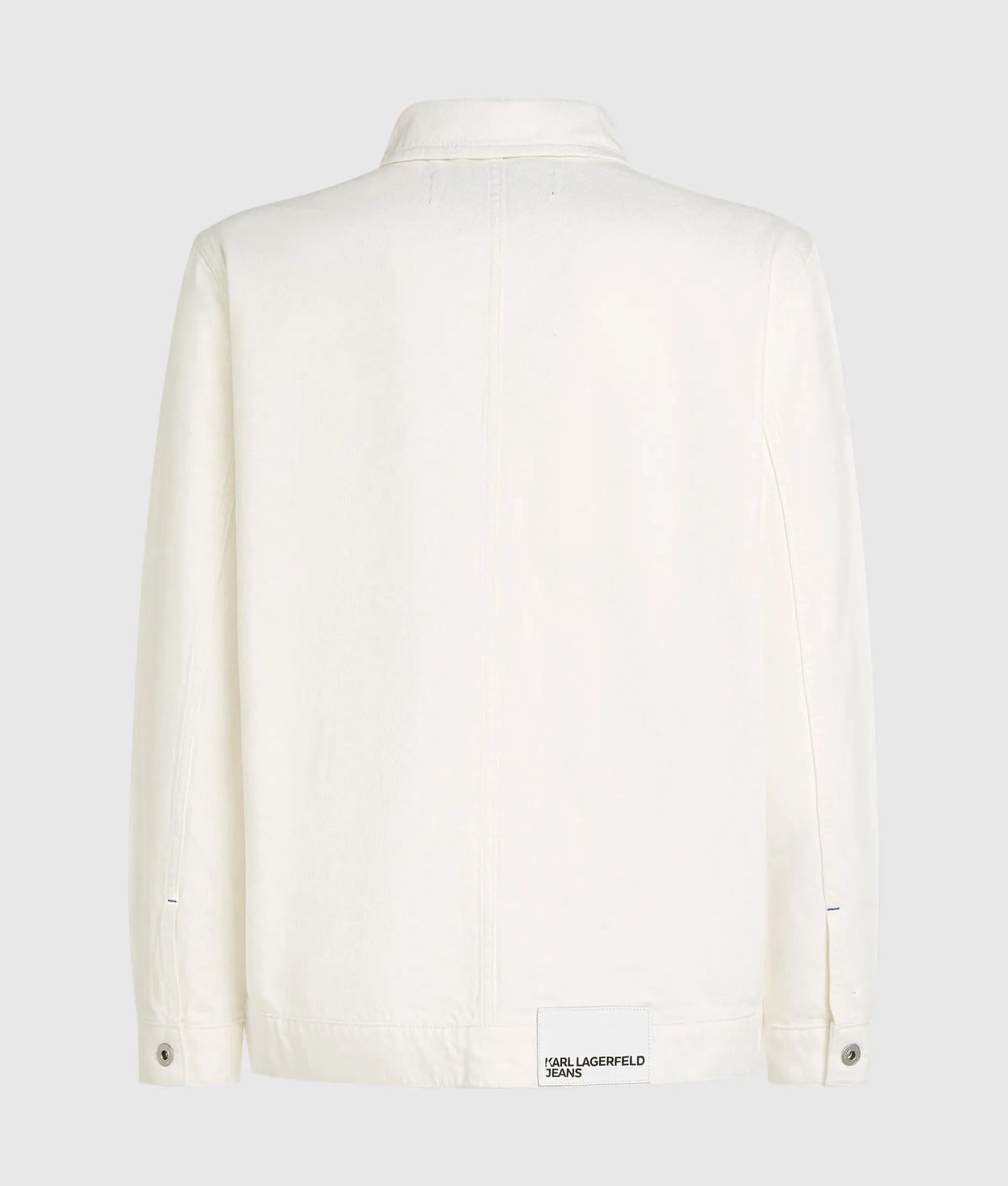 Utility white denim jacket