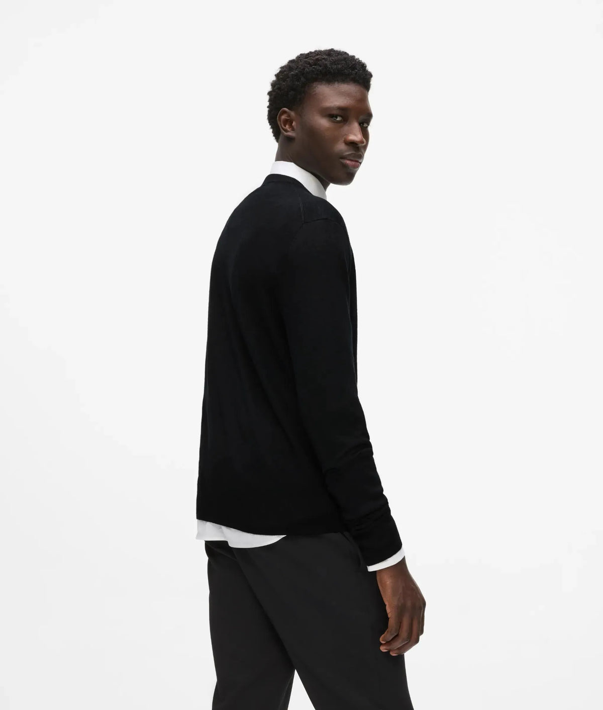 Merino wool crew neck sweater