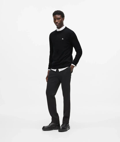 Merino wool crew neck sweater