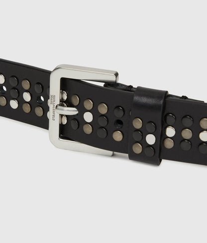 Studded leather belt
