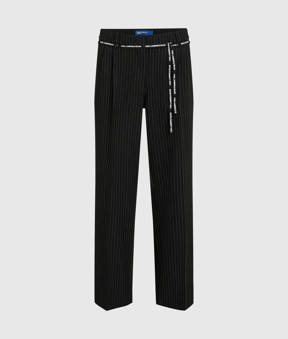 Mid-rise pinstripe tailored pants