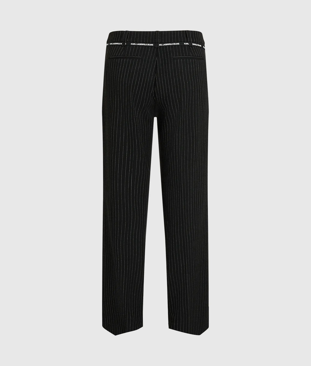 Mid-rise pinstripe tailored pants