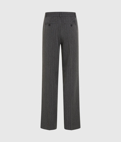 Pinstripe straight-leg pants