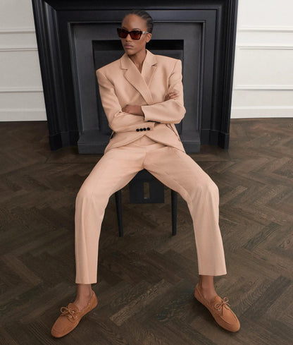 Satin-blend pants
