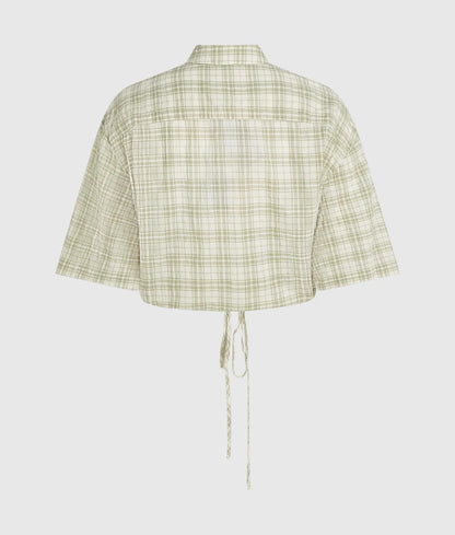 Boxy checked blouse