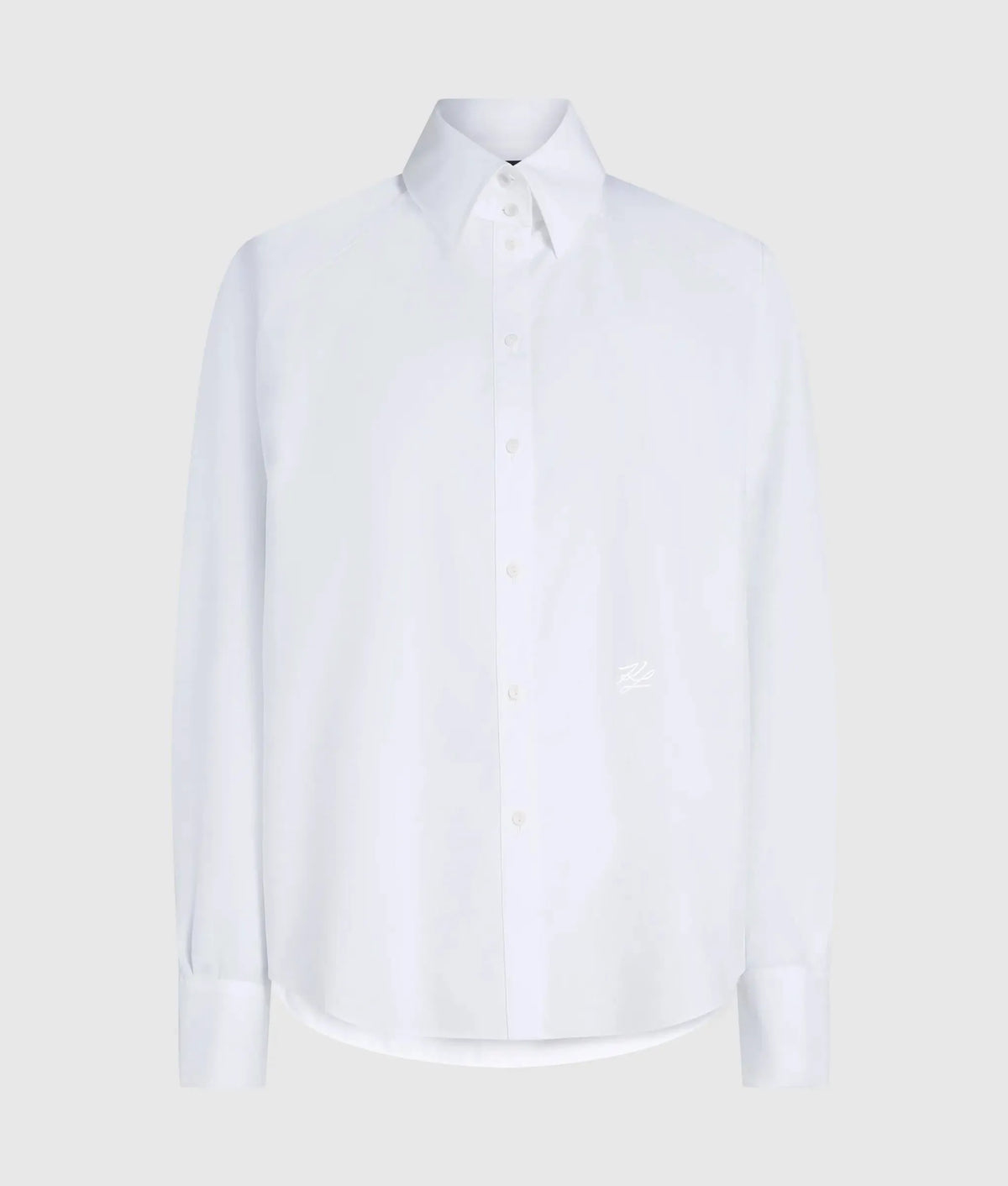 Shoulder pad poplin shirt