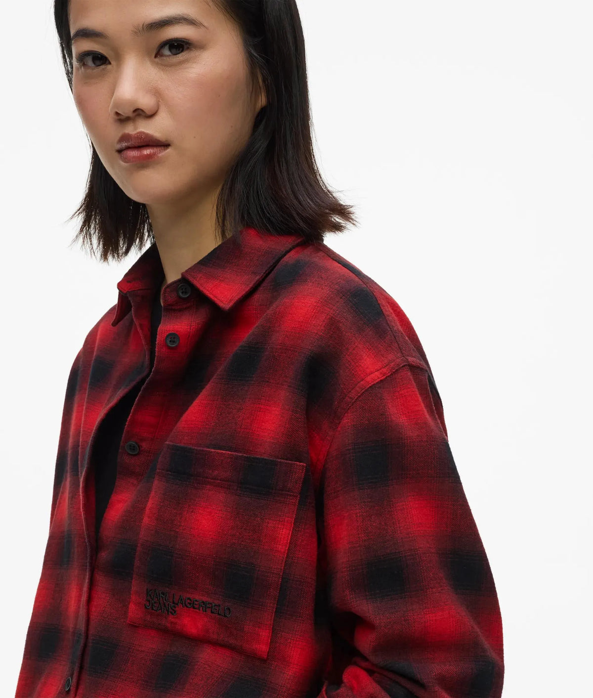 Plaid relaxed overshirt