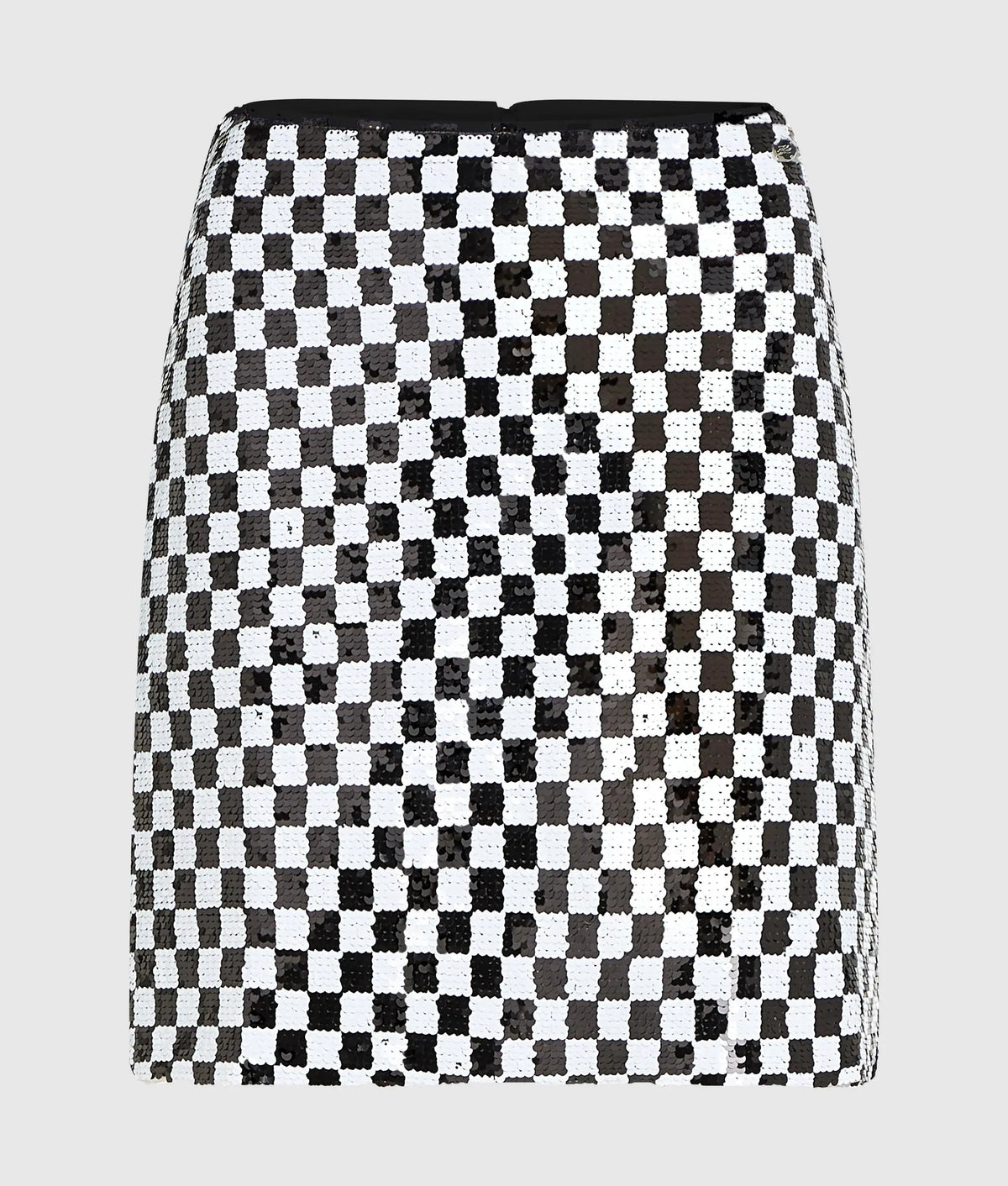 Checkerboard sequin mini skirt